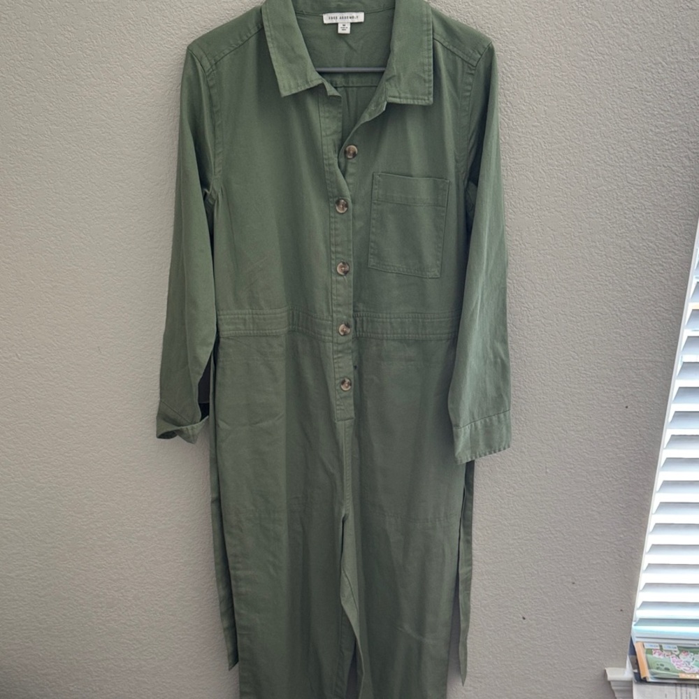 Green Utility Jumpsuit
